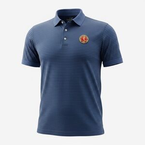 Vineyard Vines Blue Striped Polo with Logo